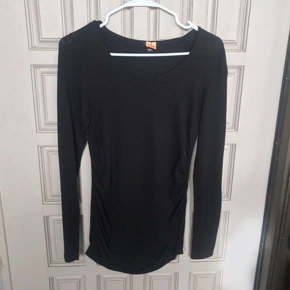 Ann Taylor Sweater SzS Lt Weight Ruched Sides Long Sleeves Tunic Length Used - Picture 7 of 11